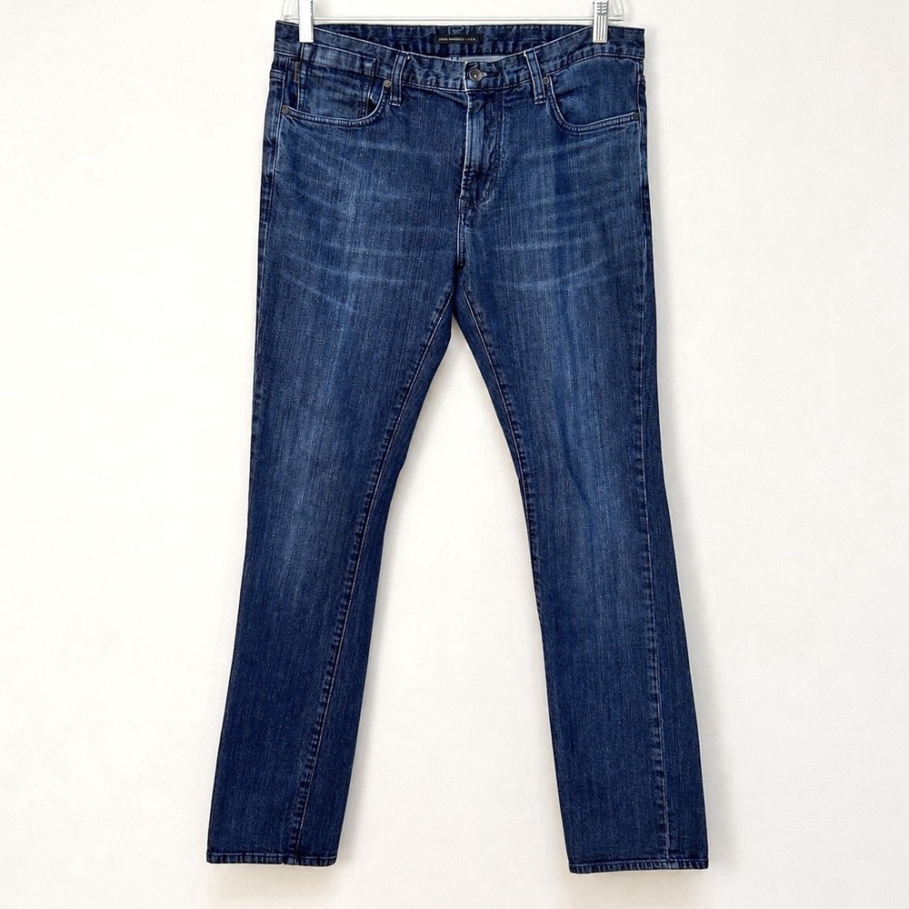John Varvatos USA Bowery Slim Straight Jeans 35x33 Men's Size 33 Dark Wash